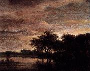 Jacob Isaacksz. van Ruisdael Woodland Scene with Lake France oil painting artist